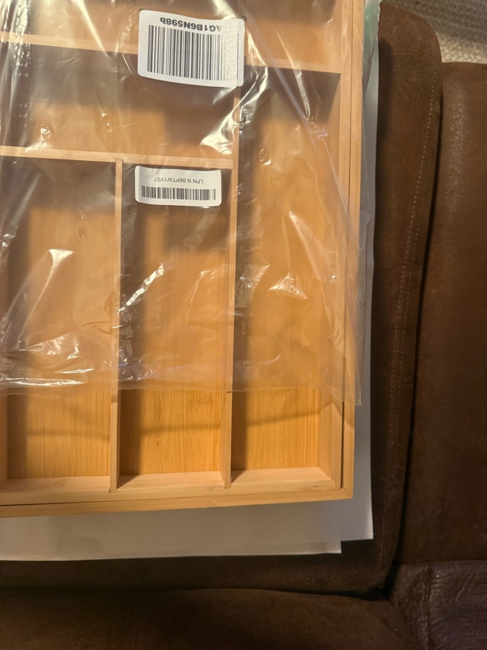 NWT Upassion Brand Bamboo Utensil Drawer Organizer Bamboo Magnetic Expandable - Picture 9 of 9